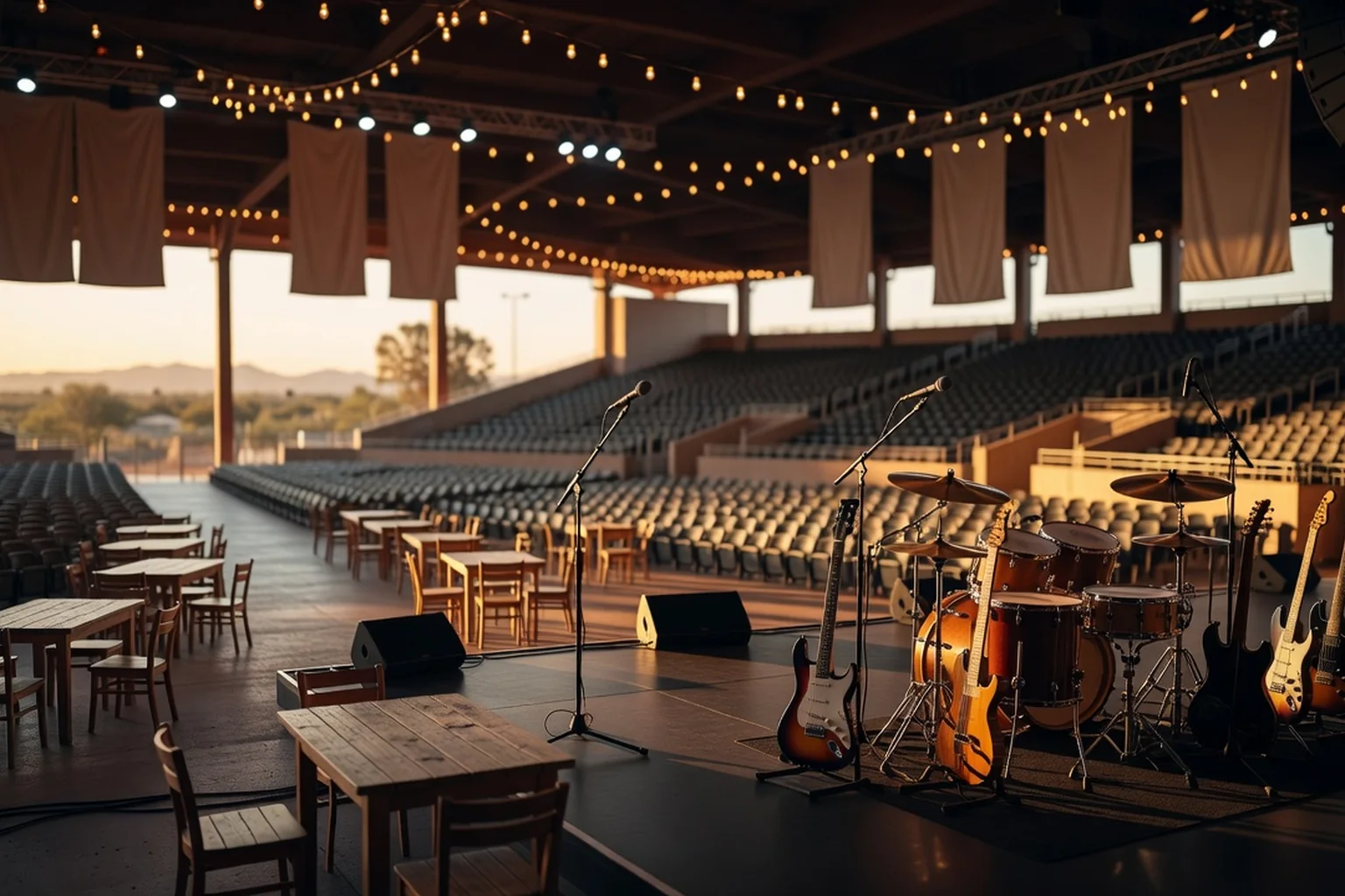 AI-generated image of the setting for Ne-Yo and Akon: Nights Like This Tour