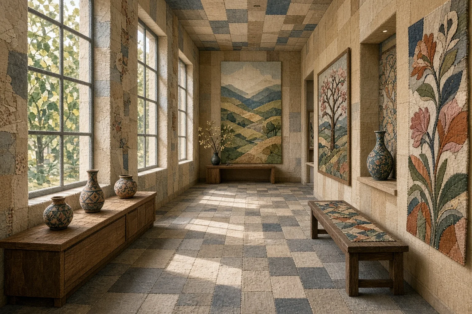 AI-generated illustration for Adult Craft: Kinusaiga Inspired Art; not a photograph of this event or location