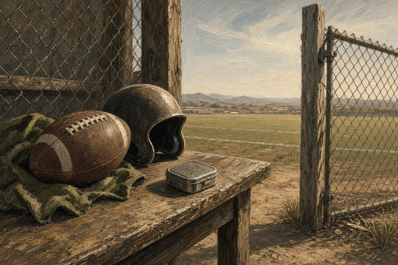 AI-generated illustration for Cactus Shadows vs Camelback — Varsity Football; not a photograph of this event or location