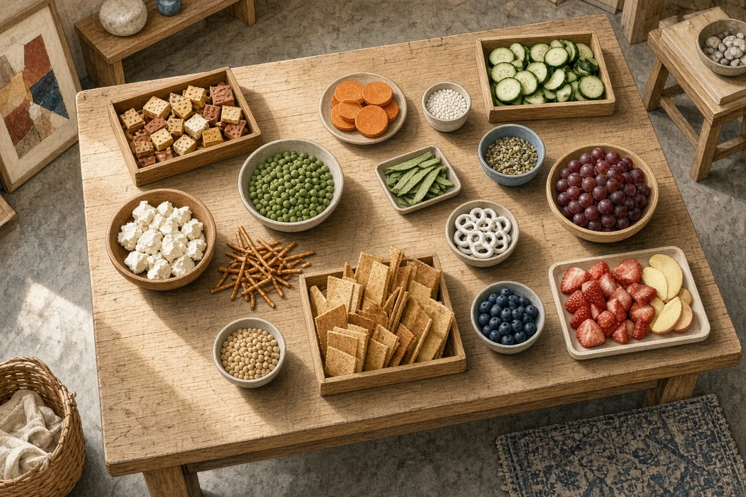 AI-generated illustration for Snackitecture at CMP; not a photograph of this event or location