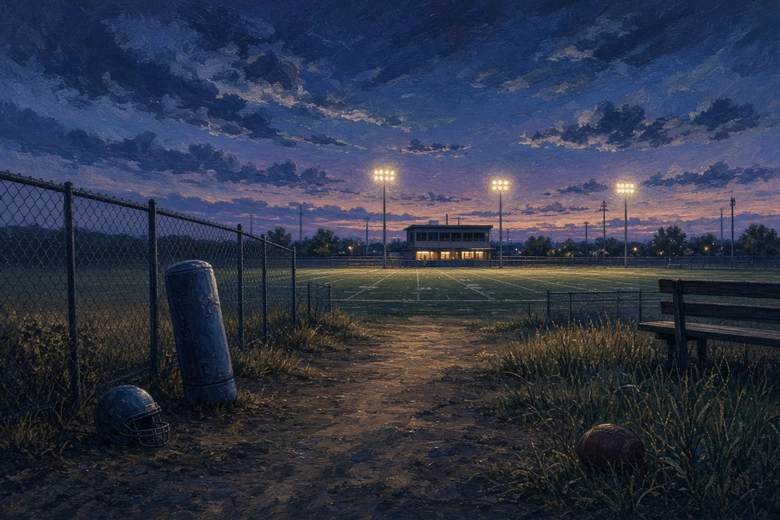 AI-generated illustration for Gilbert vs Desert Ridge — Varsity Football; not a photograph of this event or location