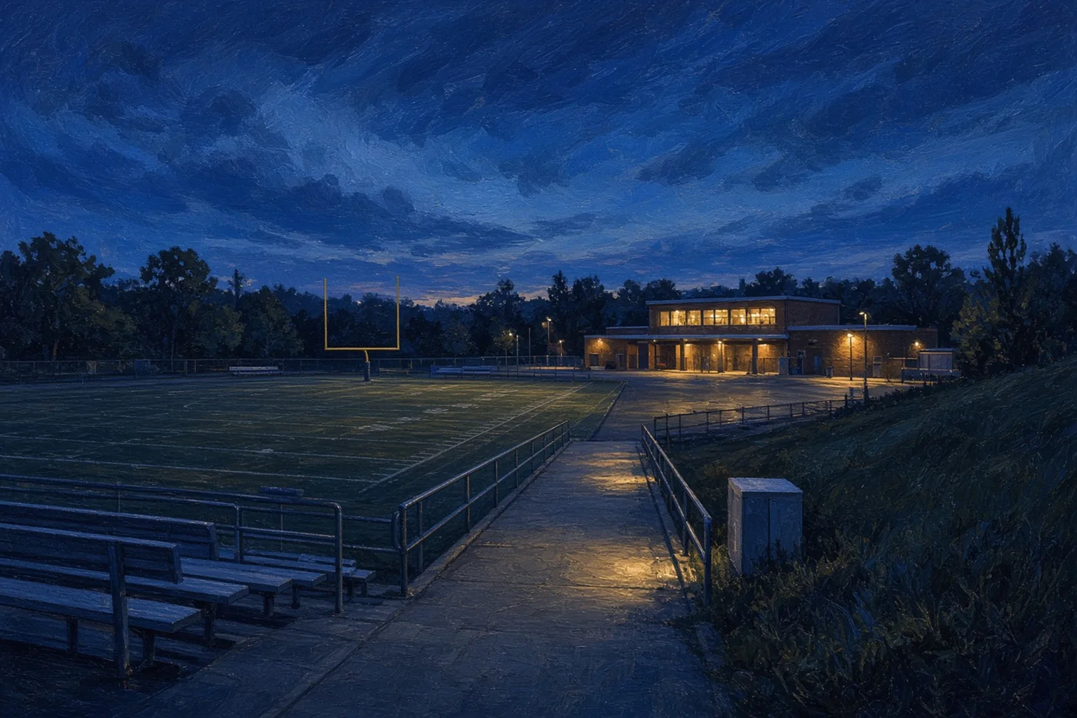 AI-generated illustration for Campo Verde vs Barry Goldwater — Varsity Football; not a photograph of this event or location