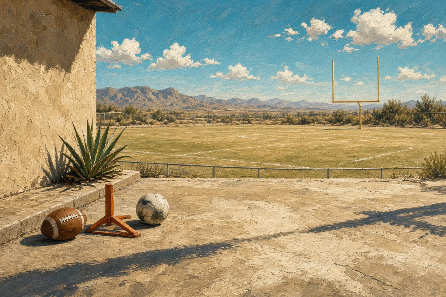 AI-generated illustration for Canyon Del Oro vs Marana — Varsity Football; not a photograph of this event or location
