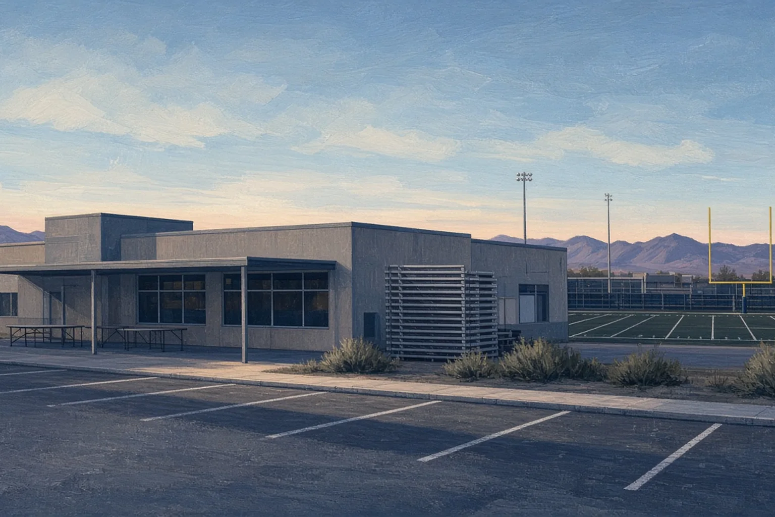 AI-generated illustration for Apollo vs Millennium — Varsity Football; not a photograph of this event or location