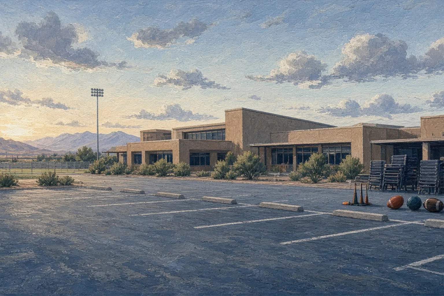 AI-generated illustration for Canyon View vs Chaparral — Varsity Football; not a photograph of this event or location