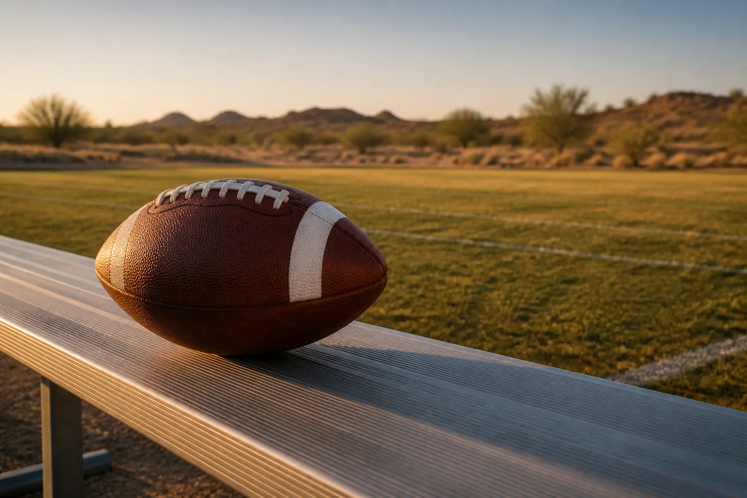 AI-generated illustration for Ray vs San Manuel Jr./Sr. — Varsity Football - 8 man; not a photograph of this event or location