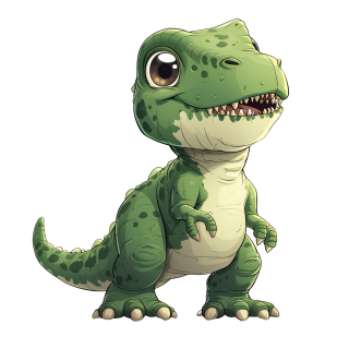 Organizer-provided dinosaur illustration for Camp Kaibab; not a photograph.